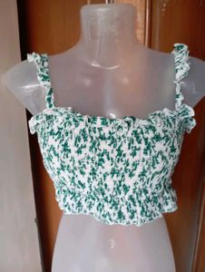 Floral Smocked Crop Top