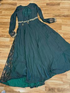 maxi dress  with dabka work on neck