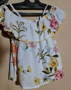 Natilene Girl Multicolor Floral Print Top👚