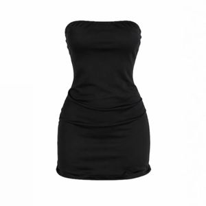 Chic Black Mini Tube Dress