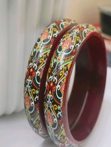 Vibrant Patterned Bangle Set of 2