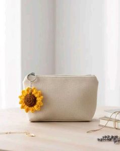 Sunflower Crochet Keychain