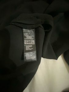 Chic Black Embellished Shoulder Blouse