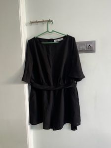 Chic Black Jumpsuit with Belt
