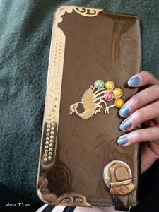 Elegant Peacock Embellished Wallet