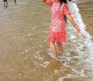 Floral Print Ruffle Hem Dress