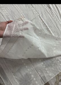 Pure White Hakoba dupatta