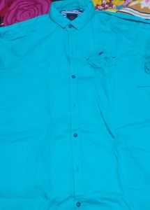 Teal Button-Down Shirt