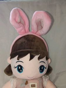 Cute Plush Doll with Bunny Ears in perfect conditi