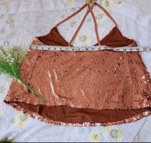 Rose Gold Sequin Tank Top