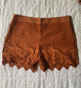 PINKO Eyelet Embroidered Shorts