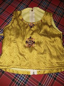 Chic Yellow Dhoti Suit with Floral Jacket