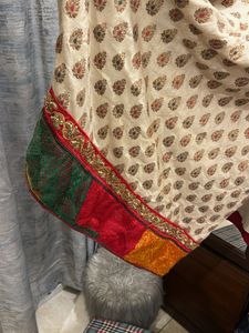 elegant Punjabi kurti with phulkari lace