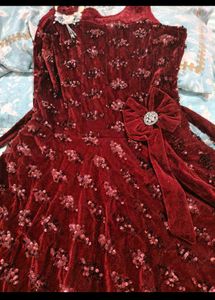 Girls Velvet Partywear Gown