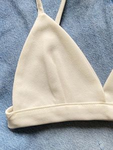 Cream Bralette Top