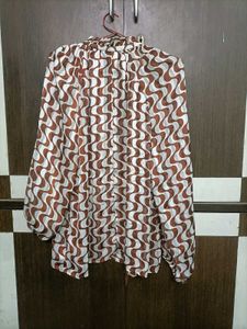 H&amp;M Printed Long Sleeve Top