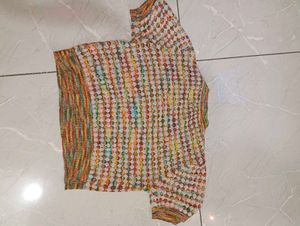 Colorful Knit Crop Top