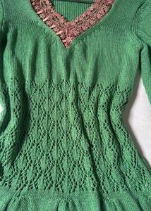 Vintage Knit Crochet Sweater