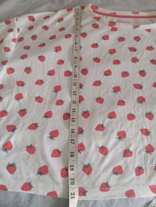 Cute Strawberry Print Top