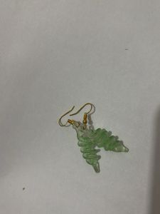 Unique Green Spiral Earrings