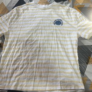 Striped T-Shirt with Shell Graphic