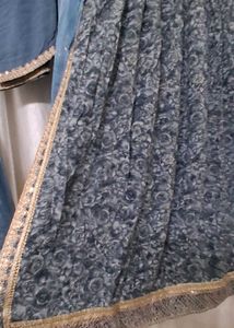 Elegant Blue Kurta Set with Dupatta