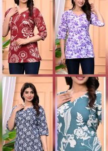 Floral Print Kurtis - Set of 4