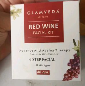 Glamveda Red Wine Facial Kit|6-Step|40 gm