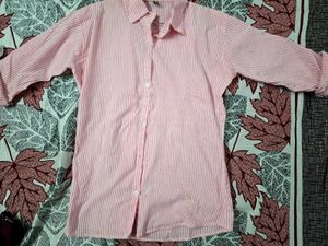Pink Striped Casual Shirt