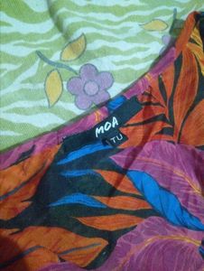 Vibrant Tropical Print Kaftan Top