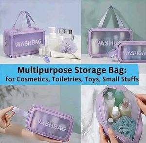 pack of 3 Cosmetic Travel Bag Set