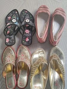 Assorted Women's Sandals & Flats - 4 Pairs