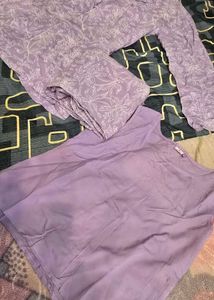 Lavender Print Blazer &amp; Pants Set