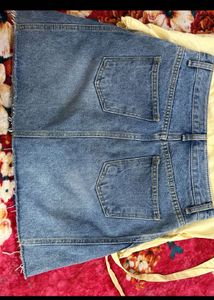 Denim mini skirt