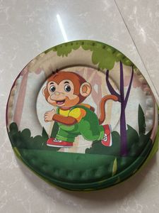 Cute Monkey Print Round Bag