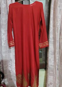 Red kurta and sharara set (without dupatta)