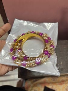 Elegant Beaded Bangles Set