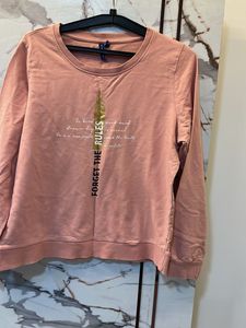 Pink Graphic Sweatshirt, Bust- 34/36 Comfy
