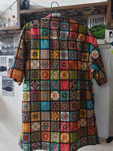 Vibrant Bohemian Print Short Sleeve Shirt