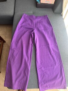 Vibrant Purple Wide-Leg Trousers