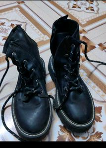 ZARA Kids Black Lug Sole Boots