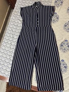 Striped Navy Jumpsuit