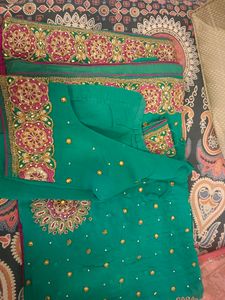 Heavy Butta Work Saree With All Over Patch