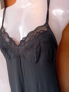Elegant Lace Trim Slip Dress