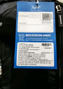 Skybags Black Backpack
