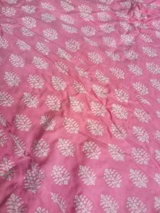 Baby pink anarkali Kurta with dupatta pure cotton