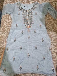 Sky Blue Kurta Set sharara se