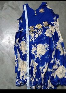 Blue Floral Dress &amp; Jeans Set