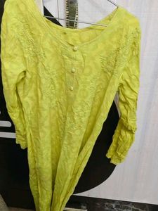 2 combo Embroidered Lime Green Kurta
