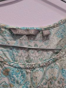 Blue Floral Print Kurta